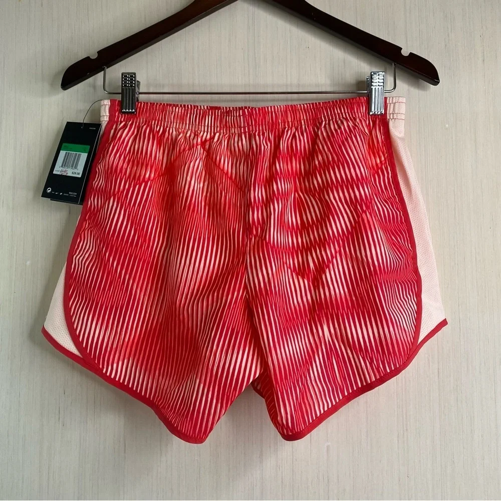 NWT Nike Girl’s Dri-Fit Running Red Striped Athletic Shorts Size XL